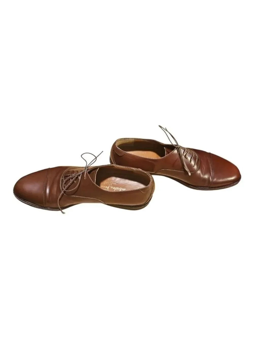 Salvatore Ferragamo Mens Brown Leather Lace-Up Dress Shoes Size 11D